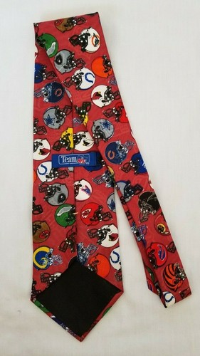 Mens Team NFL Football Helmets Superbowl Red Necktie preowned - Picture 3 of 3