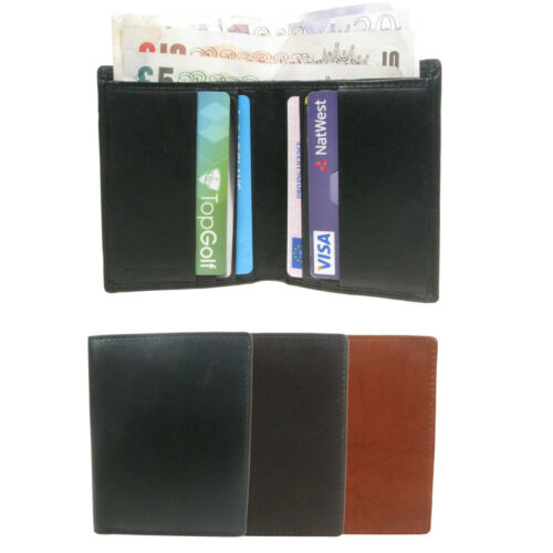Mens High Quality 8 Credit Card holder and Cash Pocket Real Leather Wallet 824 - Picture 1 of 10
