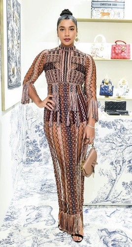 Christian Dior Molo See Through Runway Silk Crochet knit Dress Size XS/0