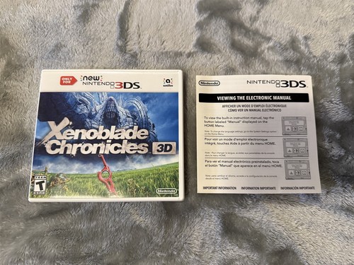 NINTENDO 3DS XENOBLADE CHRONICLES 3D CASE MANUAL NO GAME