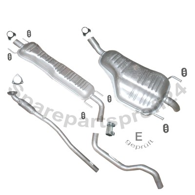 OPEL Zafira B 1.6 1.8 2.2 Auspuff Hosenrohr Mitteltopf Endtopf Anbausatz