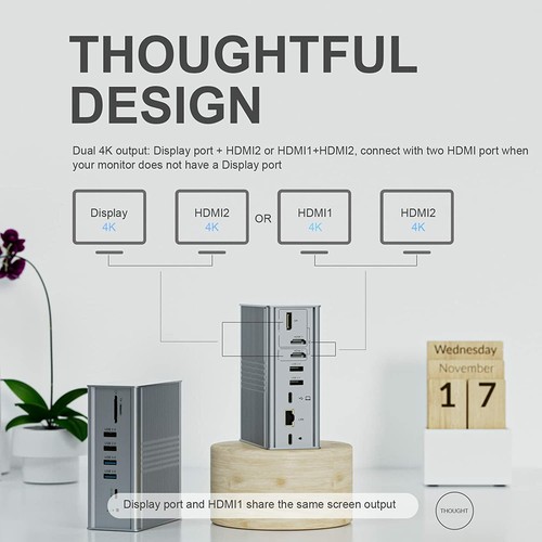 Station d'accueil universelle pour ordinateur portable USB C écran 5K avec 6 ports USB L642fb - Photo 4/6