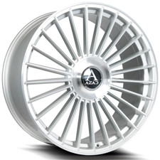 24 Inch Staggered Brushed Silver Azad Az25 W Xl Cap Wheels Rims Blanks 26