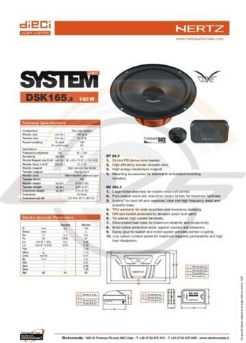 Set 4 Arcas Altavoces Hertz Dsk 165.3 Traseros para VW Golf 7 VII + Adaptadores - Imagen 8 de 10