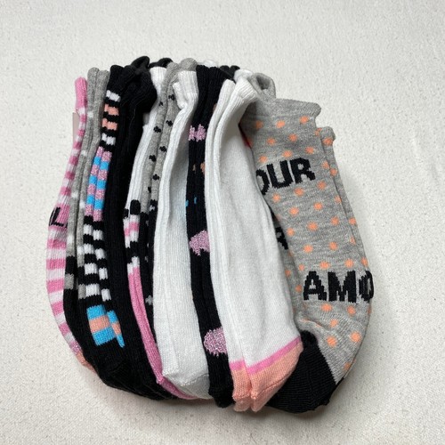 Xhilaration Womens Low Cut Socks sz 4 - 10 Multicolor Striped 10 Pairs NEW - Picture 19 of 24