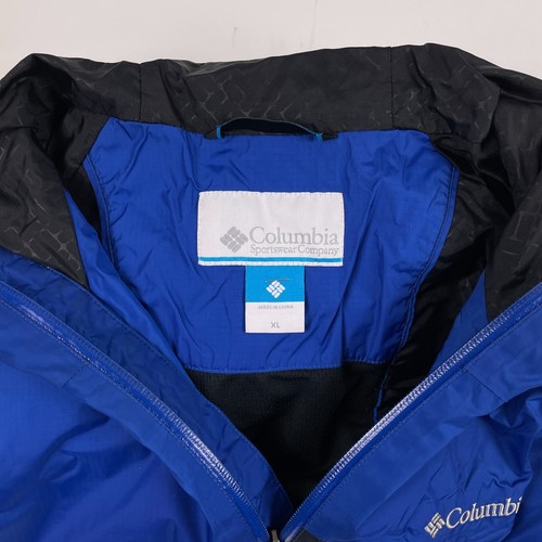 Columbia Jacket Men Extra Large Blue Omni-Tech Full Zip Waterproof Hiking Skiing - Picture 9 of 16