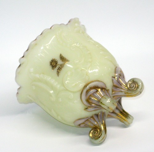 NORTHWOOD LOUIS XV footed CUSTARD glass footed SPOONER - Picture 3 of 5