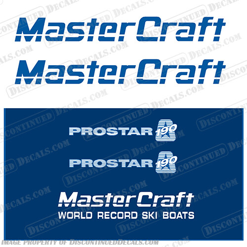 Fits MasterCraft ProStar 190 Boat Decals - Blue - Bild 1 von 1