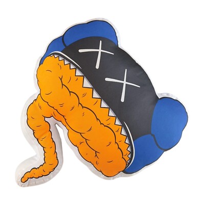Original Fake Kaws XX Cushion Pillow White Blue Orange Black