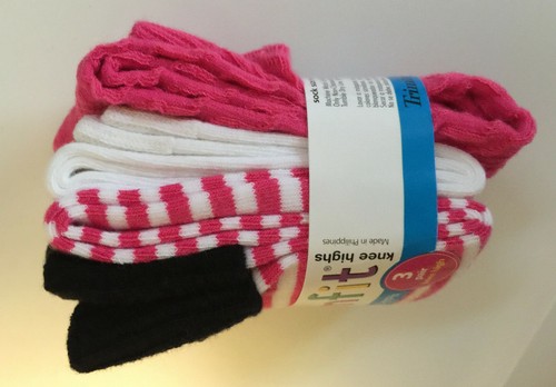 Knee High Socks 3 Pair Pack Multi Colors Choose Size & Color Solid-Stripes NWT - Picture 5 of 23