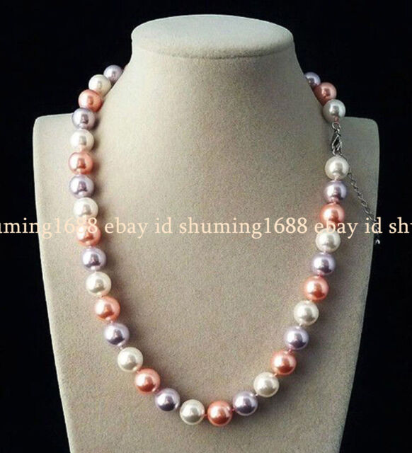 Natürlich 8mm Mehrfarbig Südsee Muschel Perle Schmuck Halskette 18" AAA+ Natürlich 8mm Mehrfarbig Südsee Muschel Perle Schmuck Halskette 18" AAA+