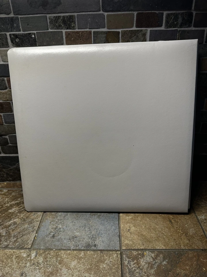 Álbum de fotos álbum de recortes de cuero genuino de la Marina de los Estados Unidos blanco usado Foto 2 de 4