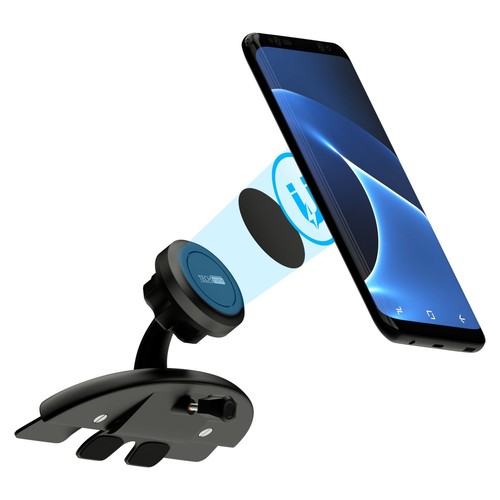 TechMatte MagGrip CD Slot Magnetic Universal Car Mount Holder (Black) - Picture 5 of 7