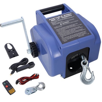12v Trailer Reversible Electric Winch  Boats up to 5000lbs Galvanized Wire Rope