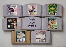 Nintendo 64 Lot of 8 Games NFL Nascar Chopper Attack Dark Rift Xena MLB Working