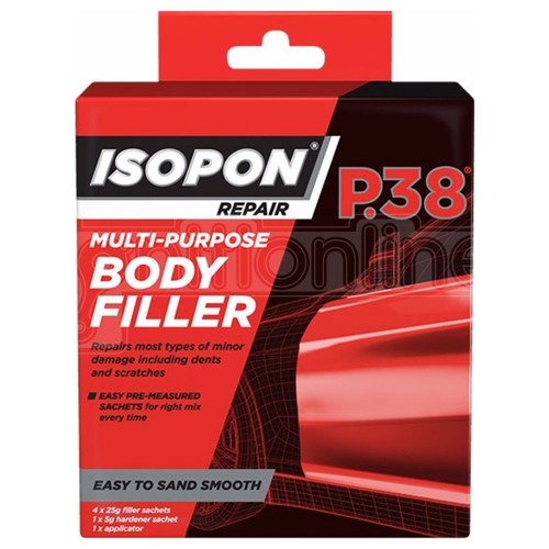 Isopon P38 All Use Easy Sand Car Body Filler Repairs Dents Scratch