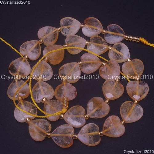Genuine AA Natural Gemstone Faceted Heart Spacer Healing Loose Beads 12mm 15.5" - Picture 32 of 34