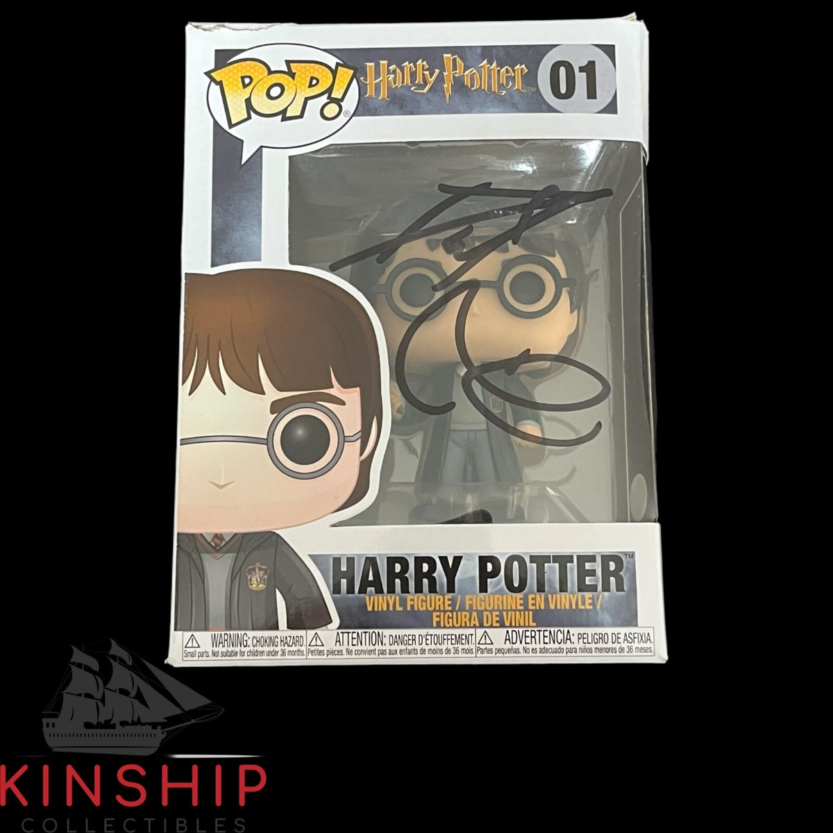 Daniel Radcliffe signed Harry Potter 01 Funko Pop JSA COA Rare