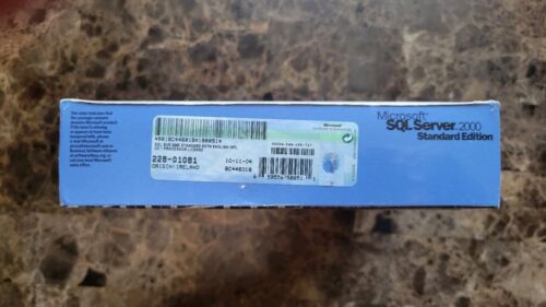 Microsoft SQL Server 2000 Standard Edition One (1) Processor License - Picture 3 of 5