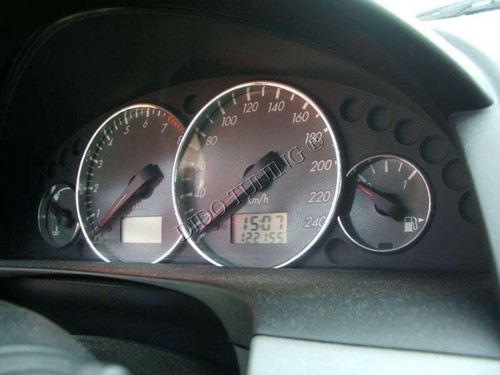 For Ford Cougar Mercury 98-02 Polished Aluminium Trim Rings Instrument Cluster - Picture 2 of 11
