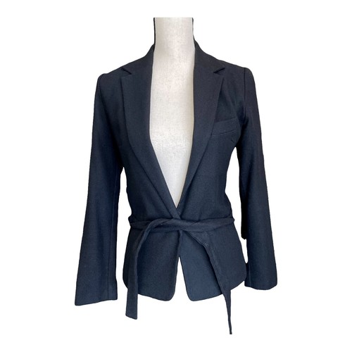 Veste En Velours Noir Donna Karan New York (DKNY) Taille Small 2-5 - Vintage En Très Bon état