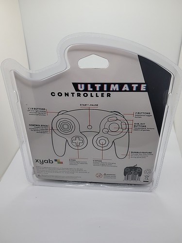 XYAB Wired Controller for Nintendo GameCube (Smoke Black) New - Picture 2 of 3