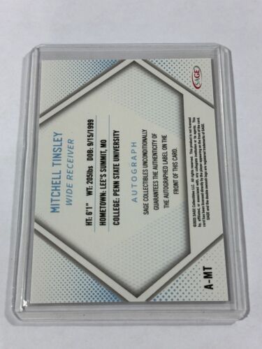 2023 SAGE Low Series Auto Red Mitchell Tinsley #A-MT Auto - Picture 2 of 2