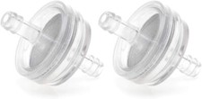 Inline Fuel Filter - Universal Clear See-through Mesh Fuel Filters Pack Of 2