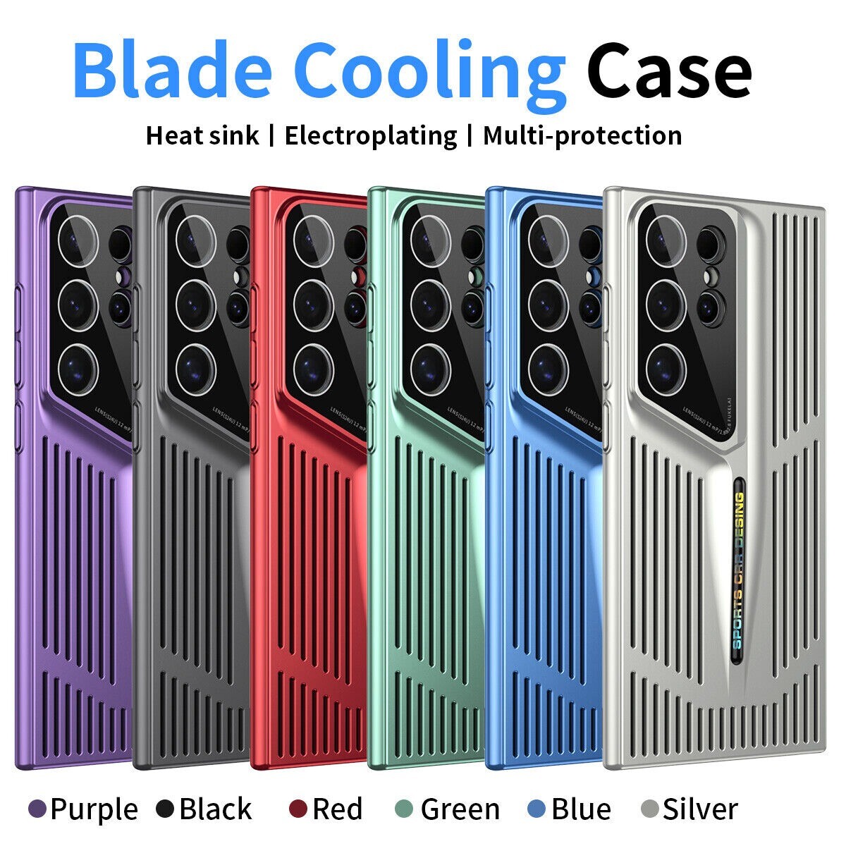 Samsung Galaxy S24 Ultra Cooling Armor Case with Electroplating Blade Design  