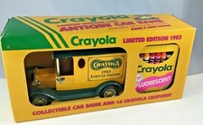 Crayola Antique Car Bank 1903 Limited Edition Vintage 1993 W/16 Crayons New