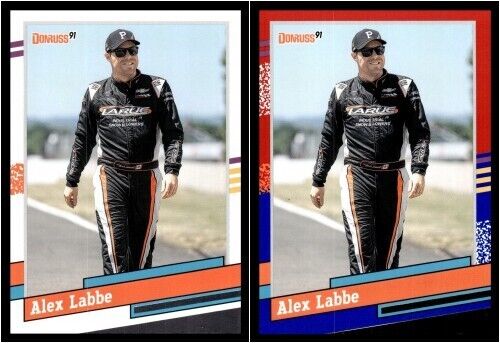 2024 Donruss NASCAR 165 Alex Labbe Basis und rot blau parallel - Bild 1 von 3