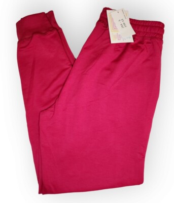 Lularoe Solid Pink Small Jax Joggers Drawstring Sweat Pant S NEW!