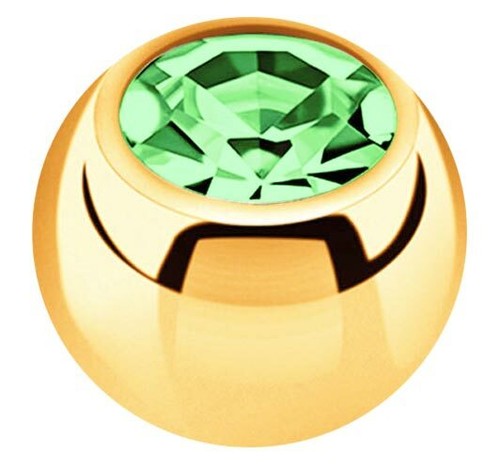 Set 2 Piercing Gioielli Vite Palle Placcato Oro IN 1,6x5mm con Zirconia Crystal - Foto 27 di 36