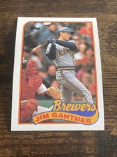 1989 Topps Baseball Card Jim Gantner #671 C6425*