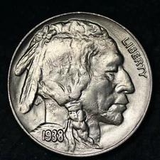 1938-D Buffalo Nickel CHOICE BU *UNCIRCULATED* MS FREE SHIPPING E187 KER