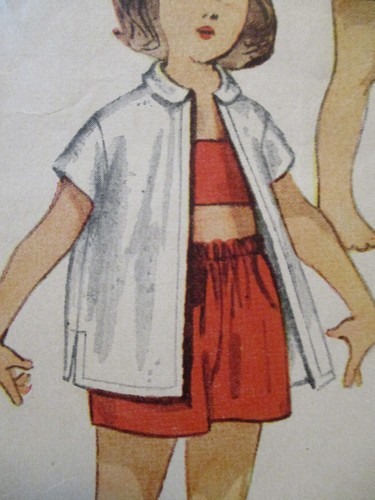 Simplicity Pattern 4690 Girl's Shorts Pedal Pushers Bra Jacket Size 4 Cut Vtg - Picture 5 of 13