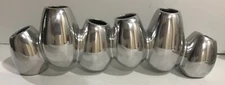 CB2 Links Vase-Hand Cast Aluminum- Arc 6 Flower Vases connected- NEW-NWOT