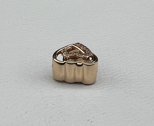 NEW Authentic Pandora 14k Rose Gold Plated Intertwined Love Hearts Charm - Picture 7 of 12