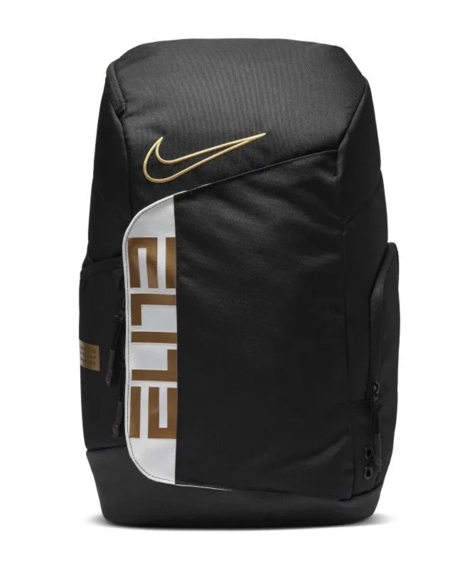 Nike Hoops Elite Pro Basketball Backpack,Black/Metallic, 50 OFF