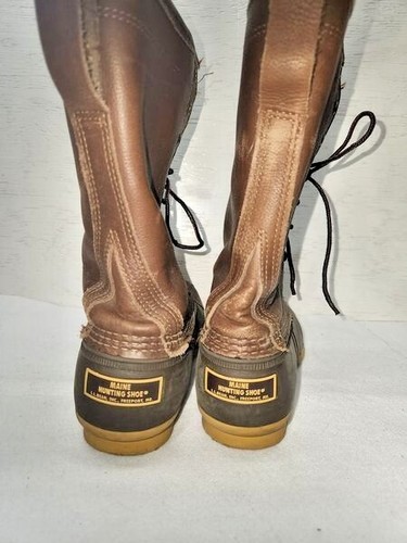 Genuine LL Bean 11.5" Men's 8 M Rain Duck Maine Hunting Shoe Boots Women's 10 M - Picture 5 of 6