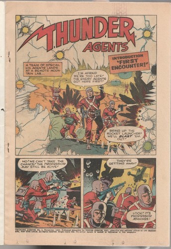 T.H.U.N.D.E.R. AGENTS 1 Tower Comics 1965 1st Appearances THUNDER AGENTS - Picture 3 of 4