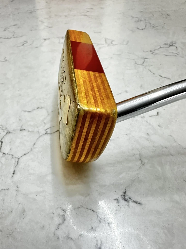 Vintage Ping Danser Putter 35" RH Wooden Head Made in U.S.A. *Peeling Clear Coat - Image 3 of 4