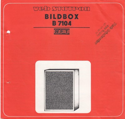FÜRSTENWALDE, Prospekt 1980, VEB Statron Bildbox B 7104 RFT