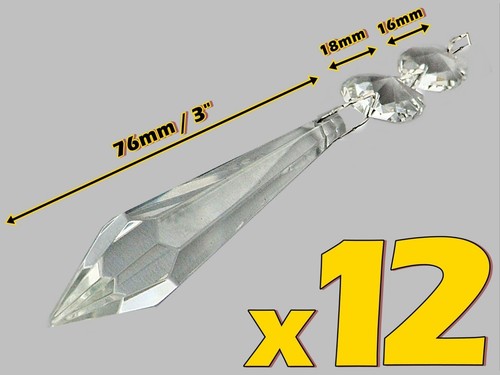 Cut Glass Crystals Chandelier Droplets Wedding Drops Beads Light Spare Parts New - Picture 60 of 109