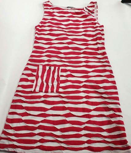 Papillion Blanc Women's Size Medium Striped Dress