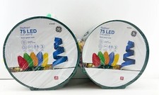 GE StayBright 75-Count 37-ft Constant Multicolor C9 LED Christmas Lights Set 2