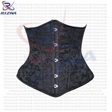 Women's Heavy Duty Steel Boned Cotton Under bust Corset Waist Training Cincher