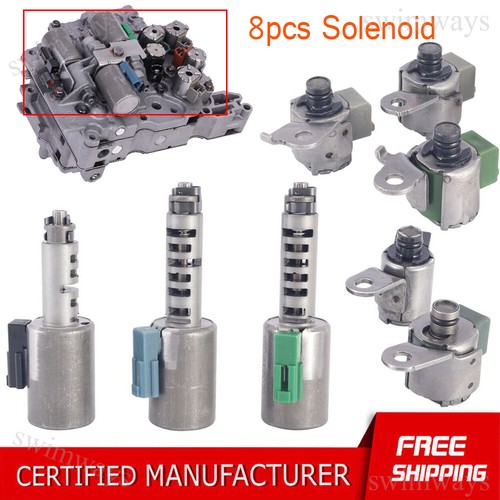 Juego de 8 solenoides de transmisión para Nissan AW235 RE5F22A AW55-50SN AW55-51SN AF33-5 - Imagen 2 de 12