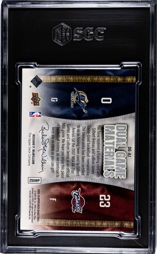 2009-10 Upper Deck Dual Game Materials Arenas/LeBron James #DG-AJ SGC 8.5 NM-MT+ - Bild 2 von 2