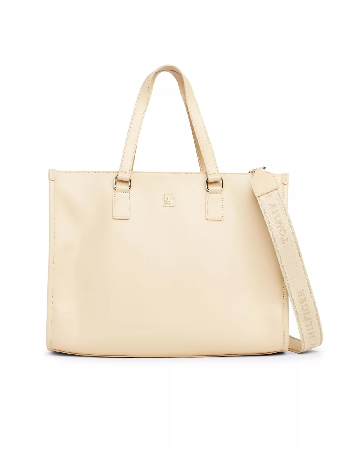 Сумка-шоппер Tommy Hilfiger Damen Handtasche TOTE Monotype бежевого цвета